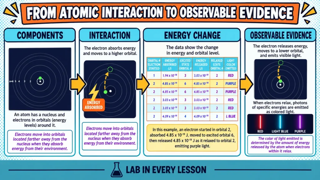 systems-system-models-atom-lesson | Lab In Every Lesson Atomic system model connected to student observations of energy changes and emitted light