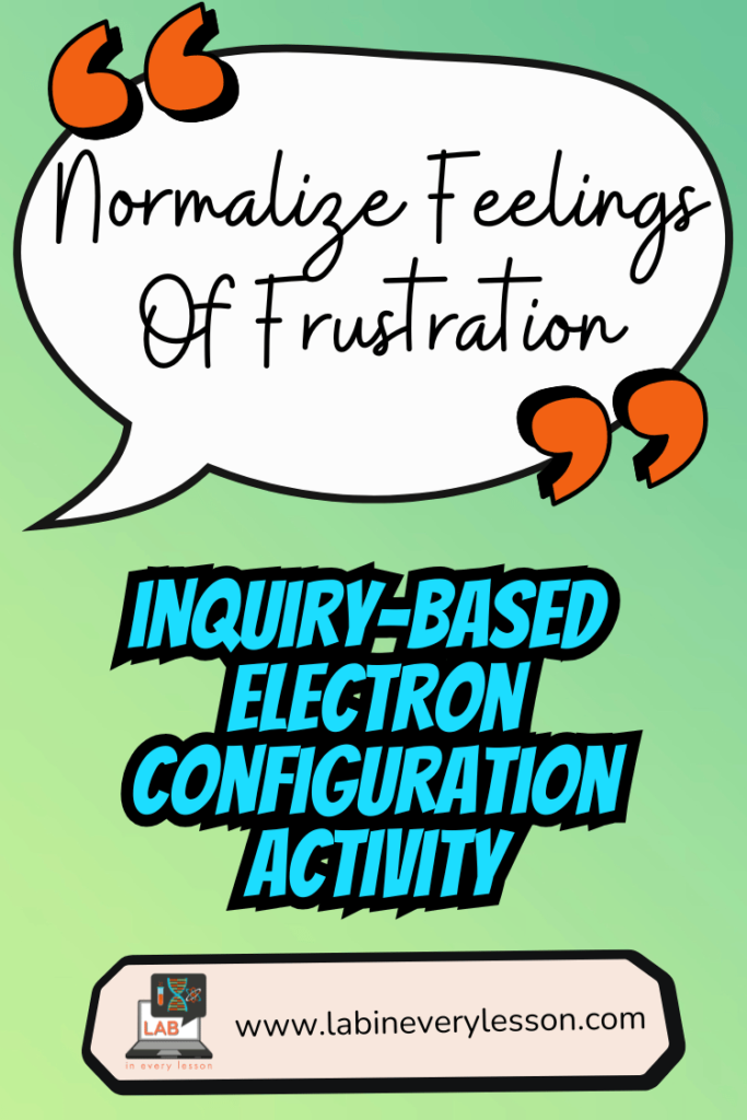 normalize feelings of frustration to increase student engagement when developing and using models