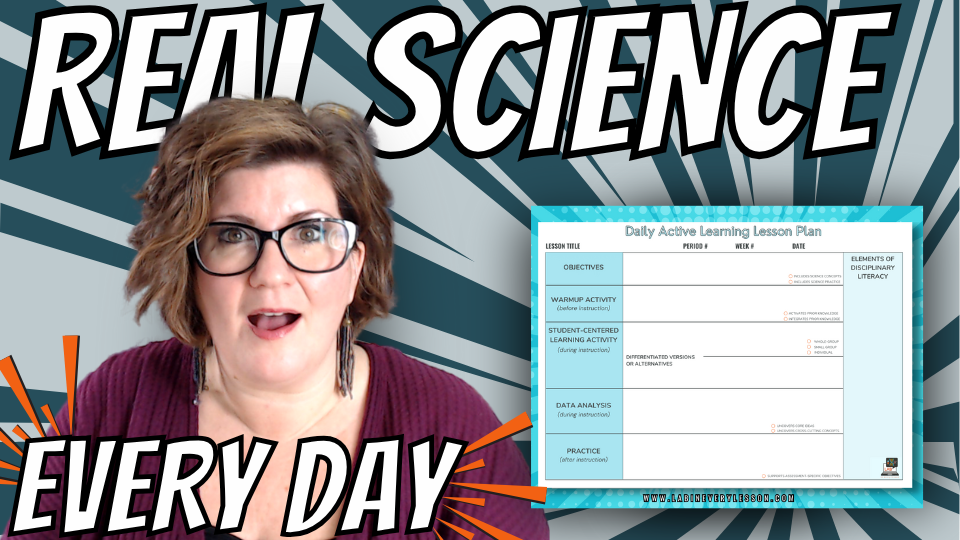 a science teacher can't believe that she can teach with inquiry every day using this better 5e lesson plan template