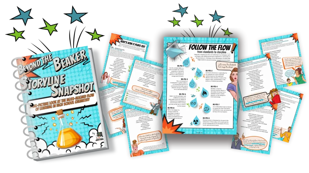 ngss-chemistry-curriculum-map-storyline-freebie-all | Lab In Every Lesson NGSS high school chemistry storyline overview with phenomena-based unit sequence from Beyond the Beaker curriculum