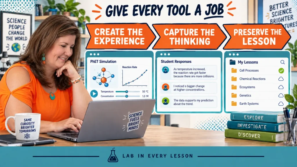 technology-tools-for-teachers-science-routine | Lab In Every Lesson Technology tools for teachers organized into a three-part science classroom routine